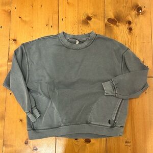 Free People Movement distressed pocket sweatshirt